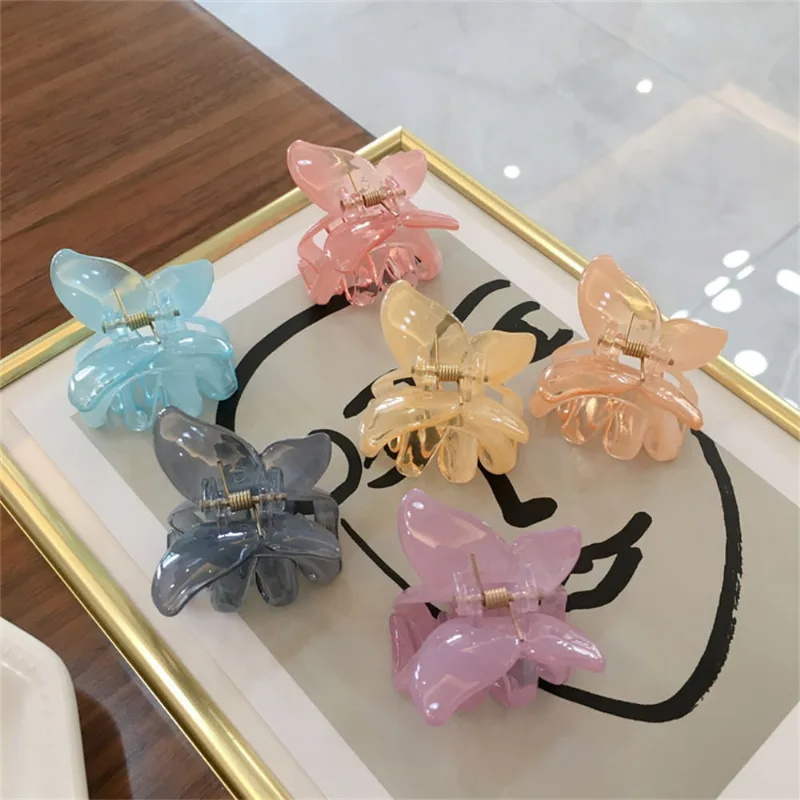 Clipe De Cabelo De Folha De Acetato De 6pcs, Estilo Coreano Simples E Simples