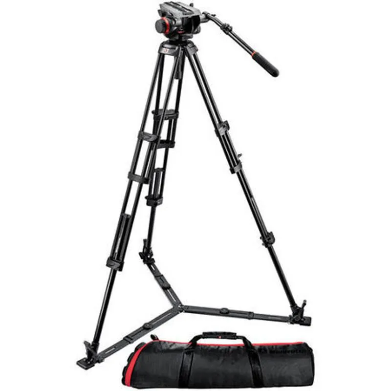 Kit Tripé Manfrotto 546GBK com Cabeça 504HD Sistema de Vídeo até 7.5Kg