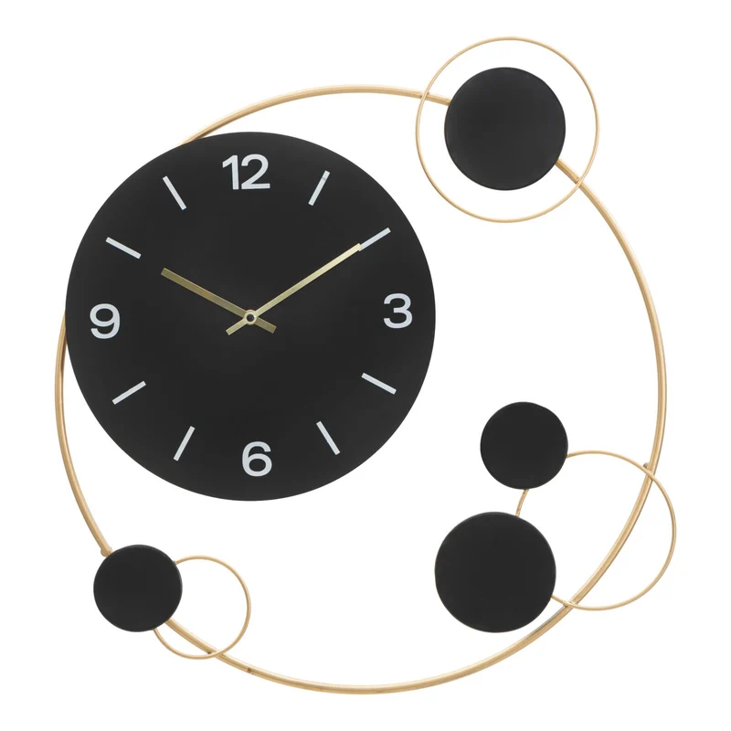 Orologio da parete stile pianeti color nero per salotto e cucina