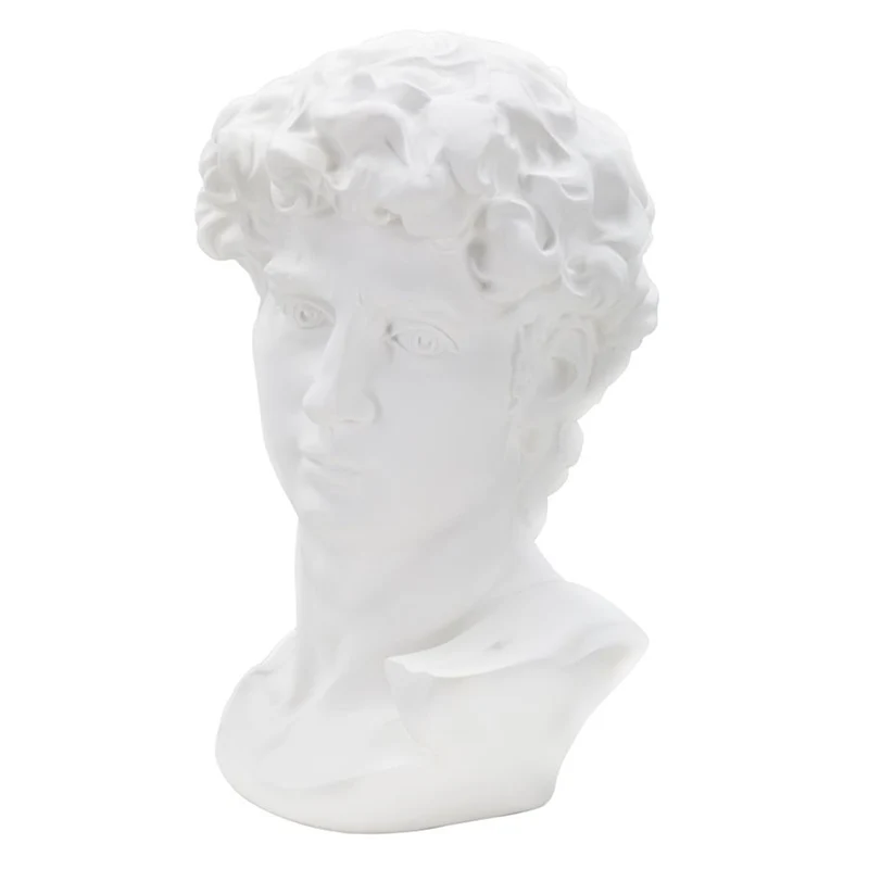 Scultura uomo romano in poliresina colore bianco per decorazioni ambienti Adulto