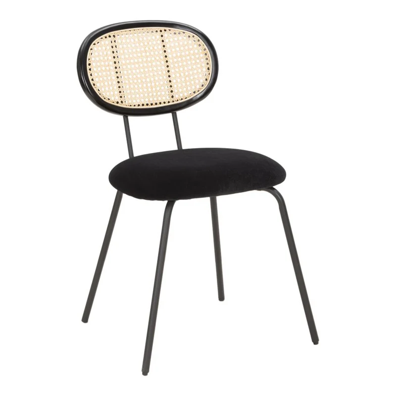 Sedia "Osaka" in tessuto gambe in metallo color nero per interni 1 pezzo