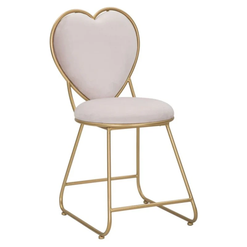 Sedia "Heart" in tessuto gambe in metallo color oro per interni 1 pezzo