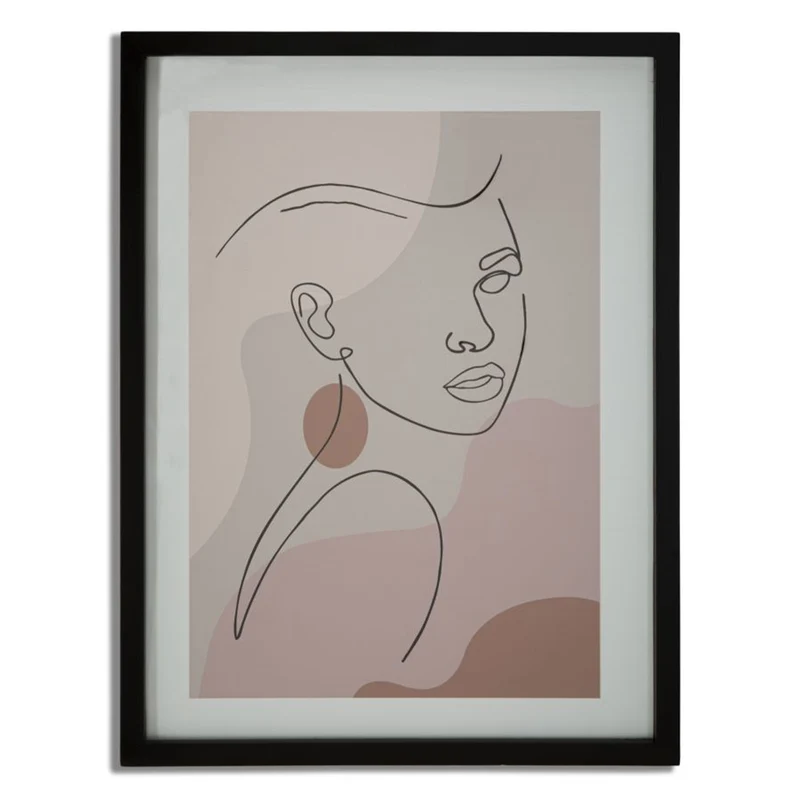 Stampa donna decorativa con cornice in MDF per decorazioni ambienti Modello 2