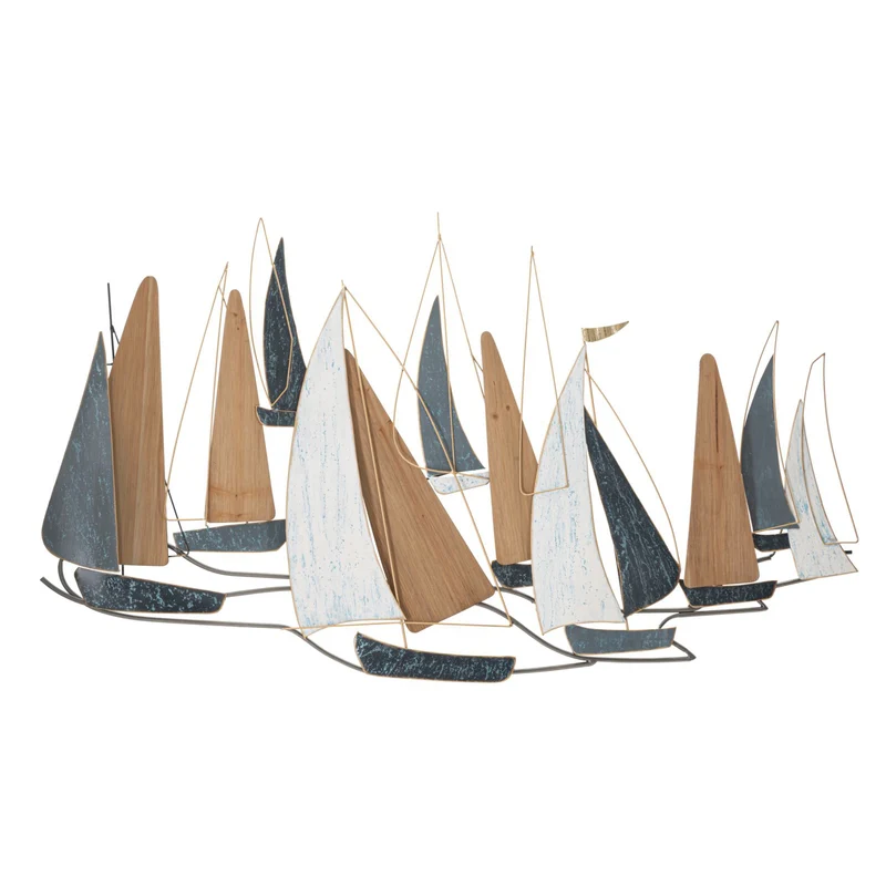 Pannello decorativo regata barche a vela in ferro per decorazioni ambienti