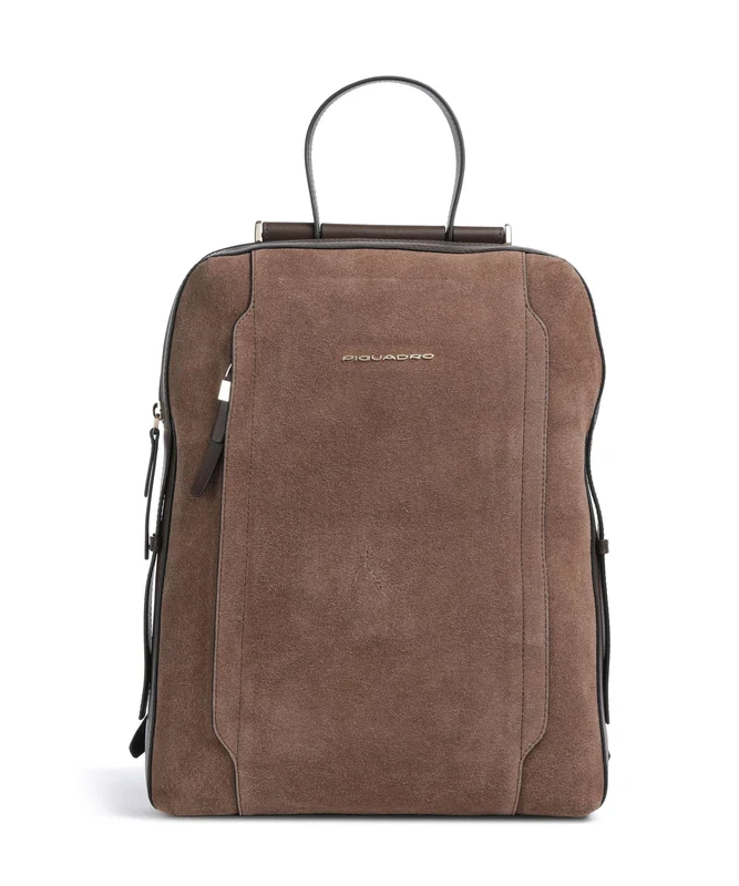 Piquadro Circle Laptop-Rucksack suede dark brown