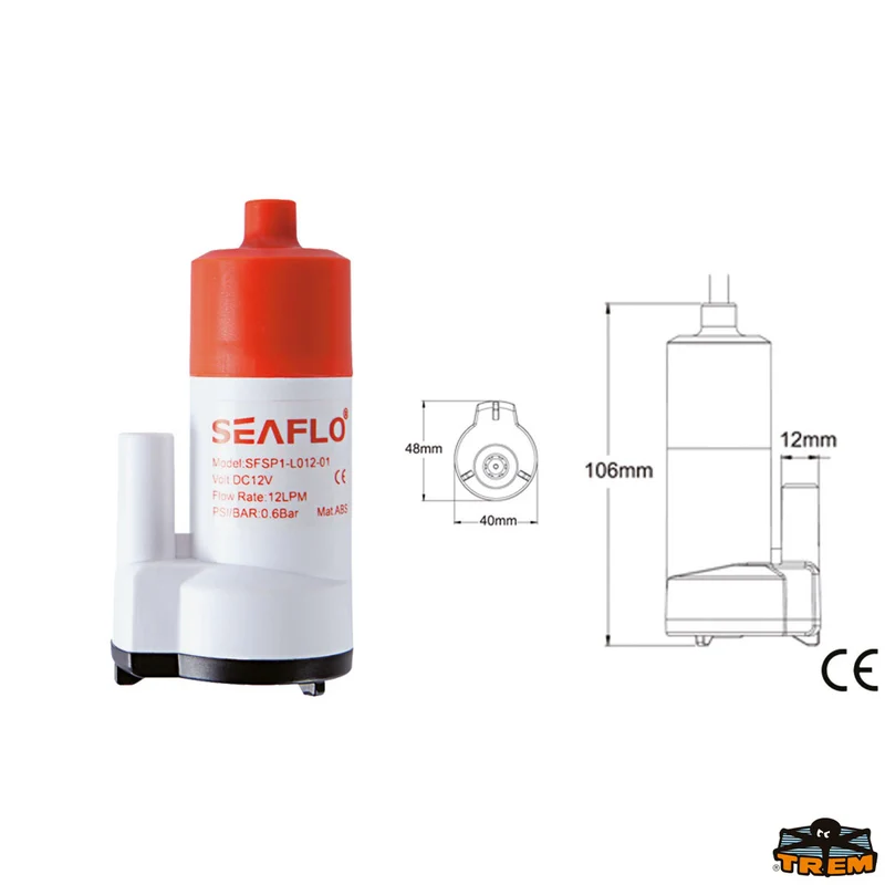Trem Pompa ad immersione 12 V per pozzetti, prevalenza 5,5 m SFSP1-L012-01