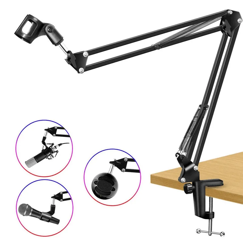 Suporte Articulado Podcast de Mesa AK-36 Lança Ajustável para Microfones (75cm)