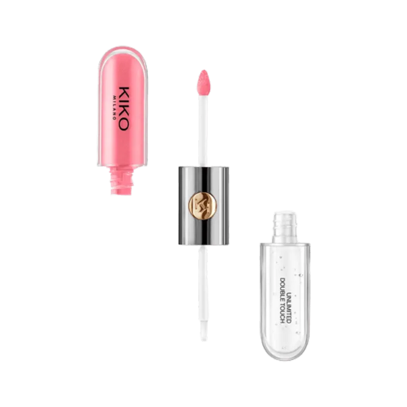 Kiko Unlimited Double Touch 111-Satin-Pink-Camellia - Batom Líquido Luminoso