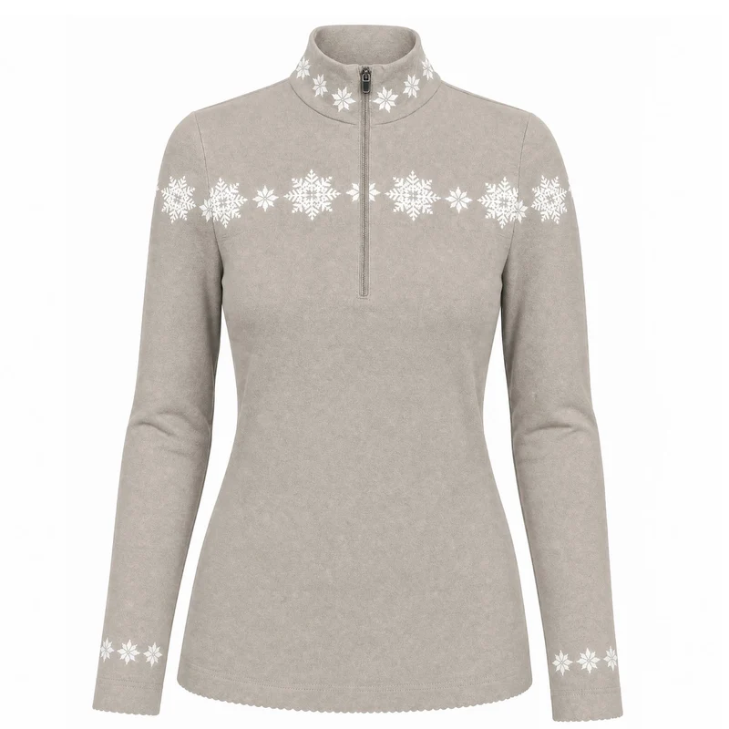 Newland Almaty Womens Half Zip Sweater 2027 Stone White / S