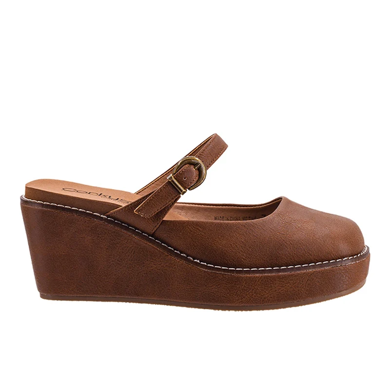 Me Time Mary Jane Wedge Clogs 6 / Medium