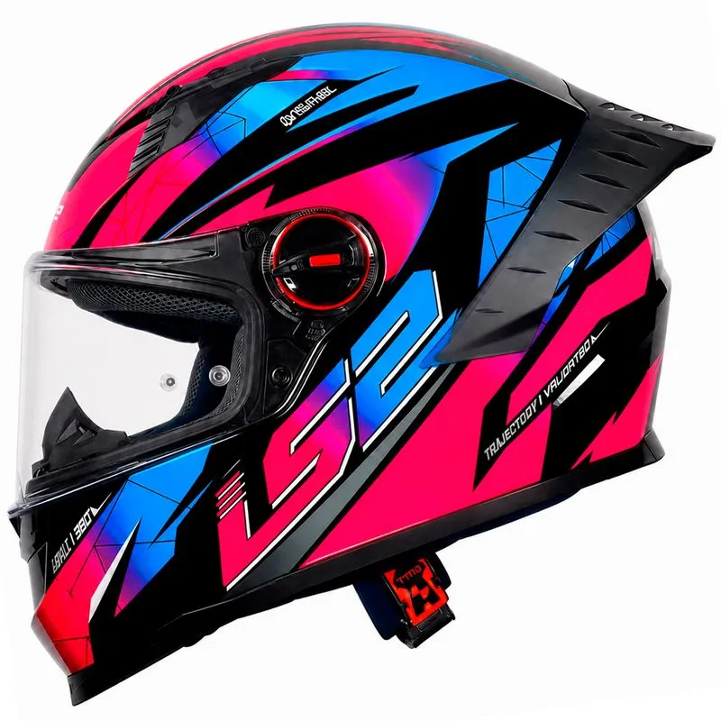 Capacete LS2 FF358 Pro Airline Azul Roxo 56