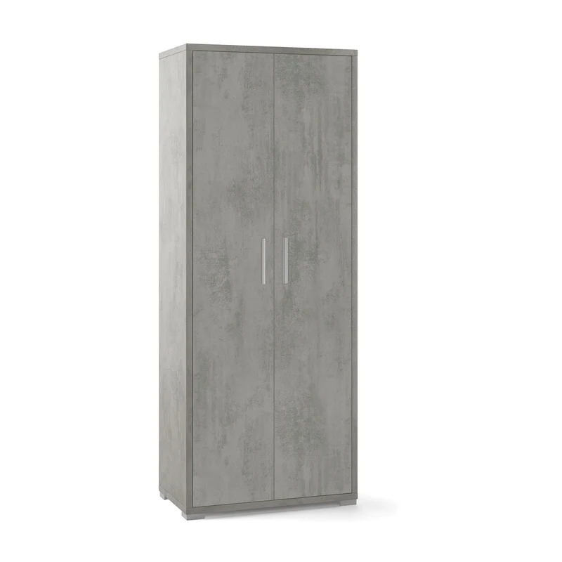 Mobile guardaroba a due ante - 182 x 71 x 41 cm Cemento / Cemento