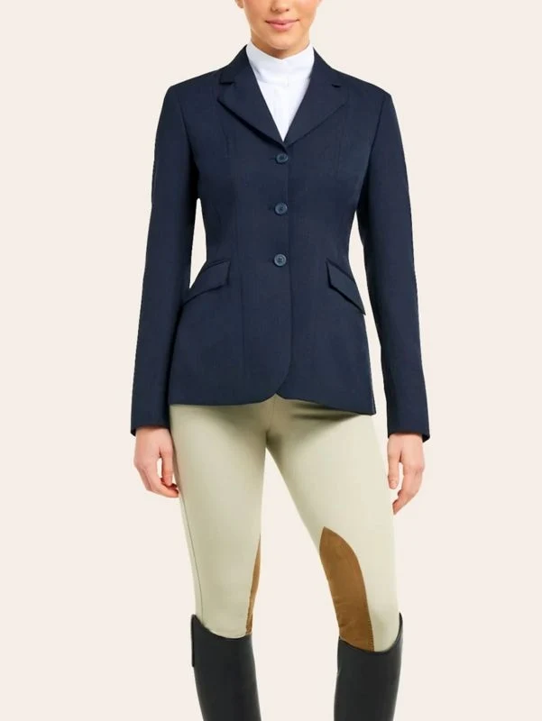 R.J. Classics Ladies Devon Show Coat Navy Herringbone / 2 Short