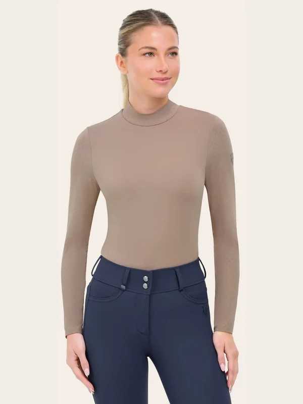 R.J. Classics Jemma Mock Neck Shirt Truffle / X-Small