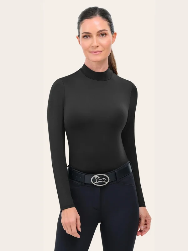 R.J. Classics Jemma Mock Neck Shirt Black / XX-Small
