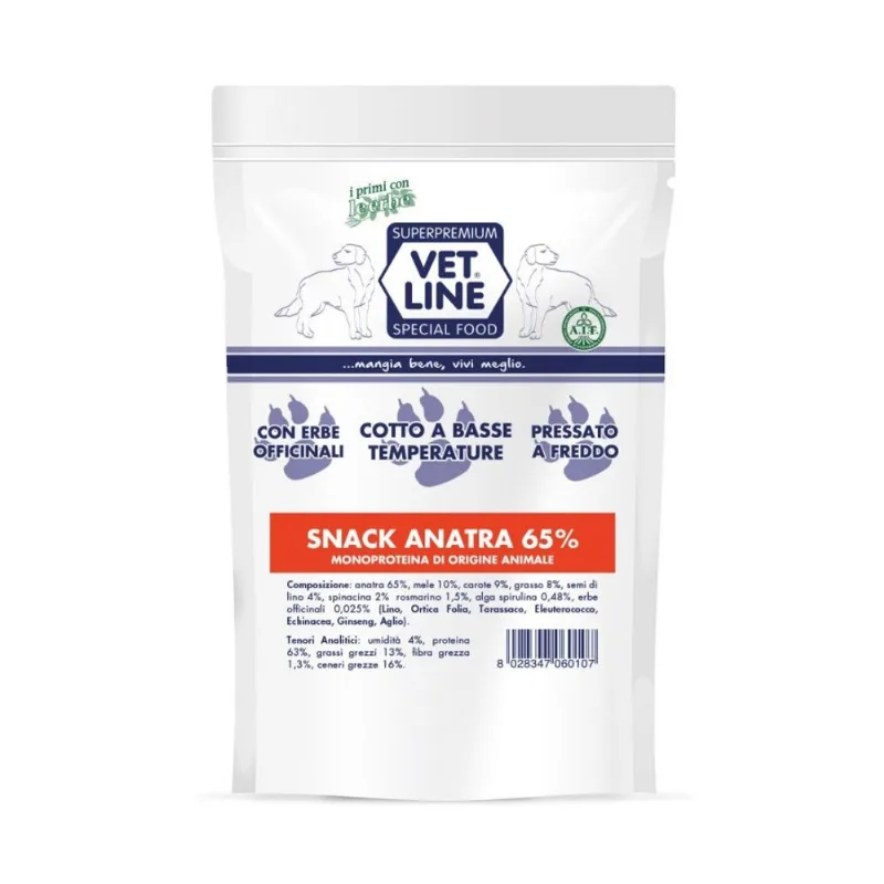 Vet Line cane snack anatra 80 gr
