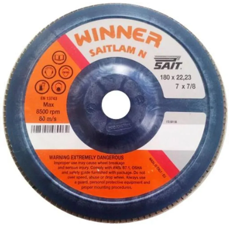 Disco Flap Saitlam Knz 180x22 Gr60 Reto - Sait