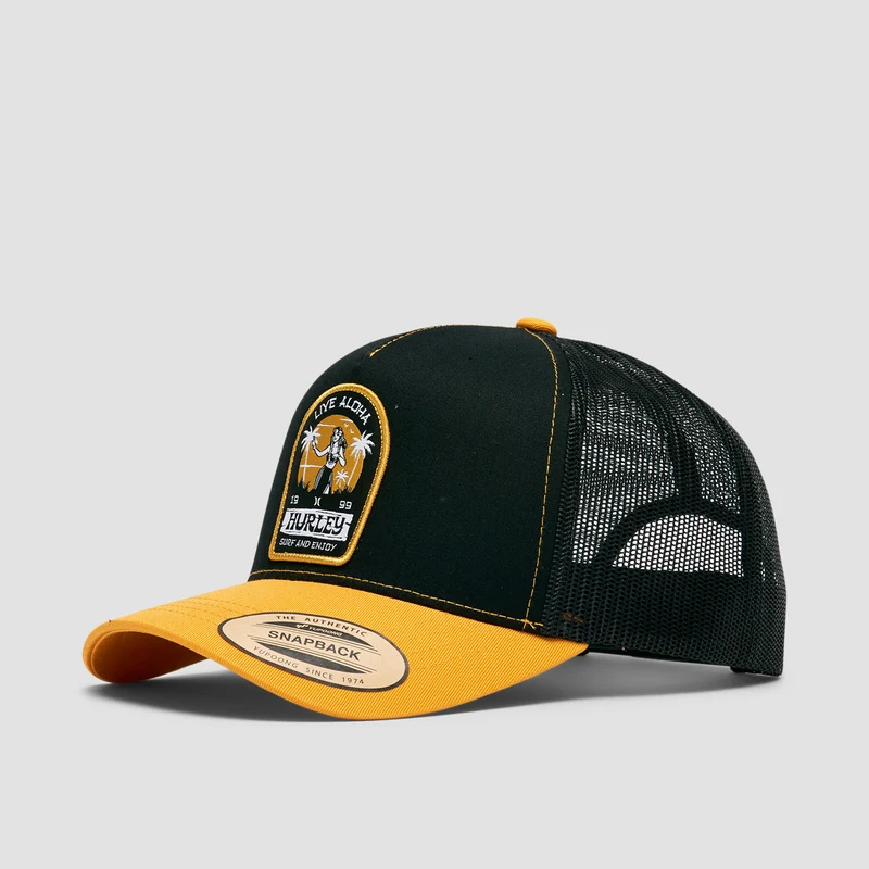 Hurley Live Aloha Trucker Cap Black Black