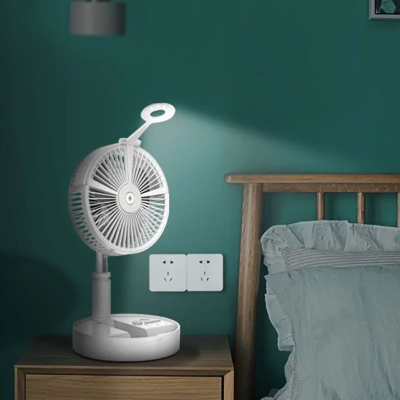 Ventiladores portáteis controlados remotamente umidificação por pulverização dobrável