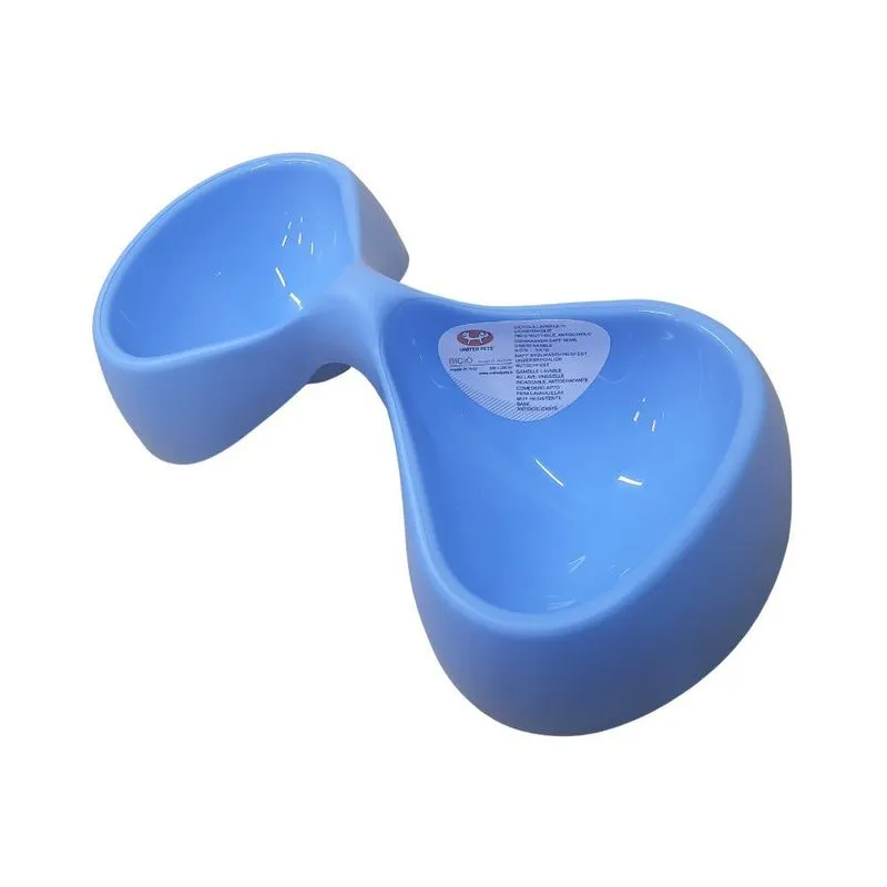 United Pets Bicio Azul - Comedouro Duplo Pet Para Gatos