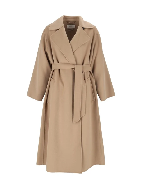Max Mara Camel Operoso Belted Camel Coat IT 42