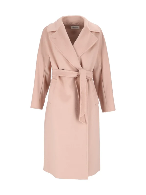 Max Mara Pink Resina Belted Coat IT 38