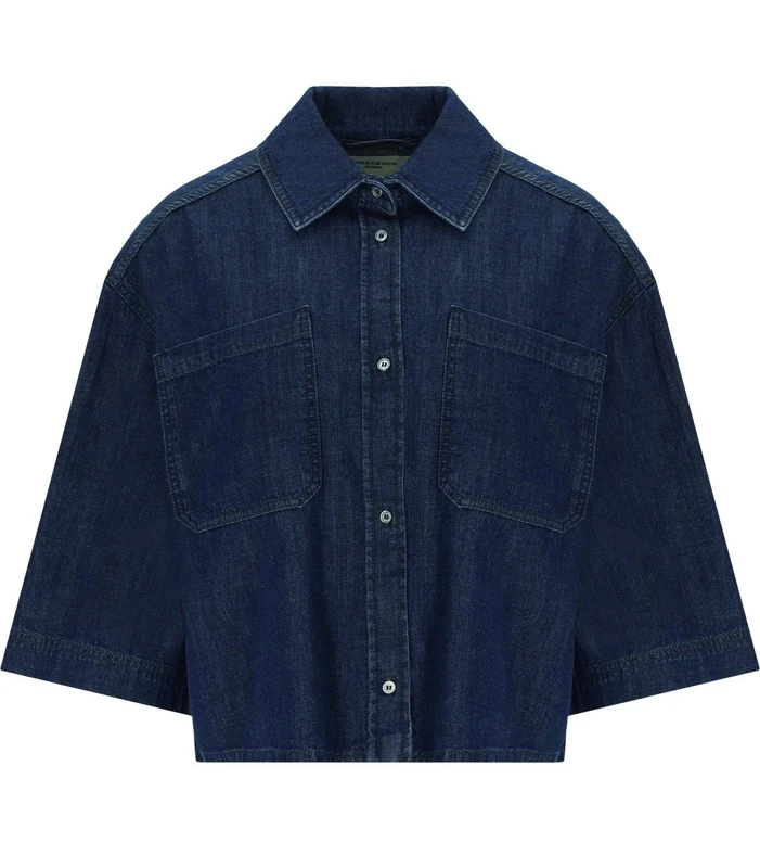 Max Mara Weekend Zannata Blue Denim Shirt 42