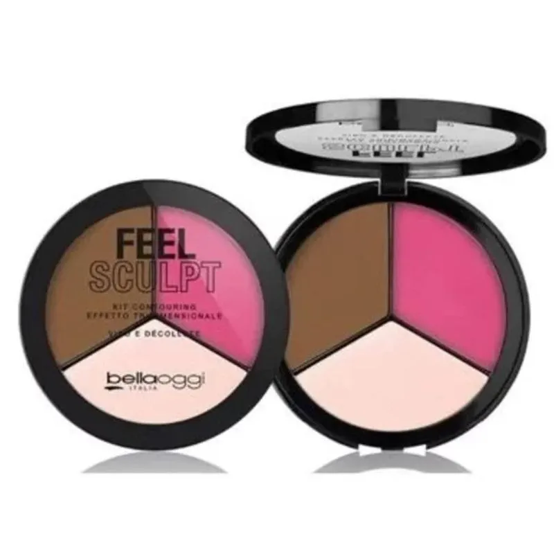 Kit Contorno Trio De Blush Feel Sculpt Effetto Trid 02 Bellaoggi Multicor