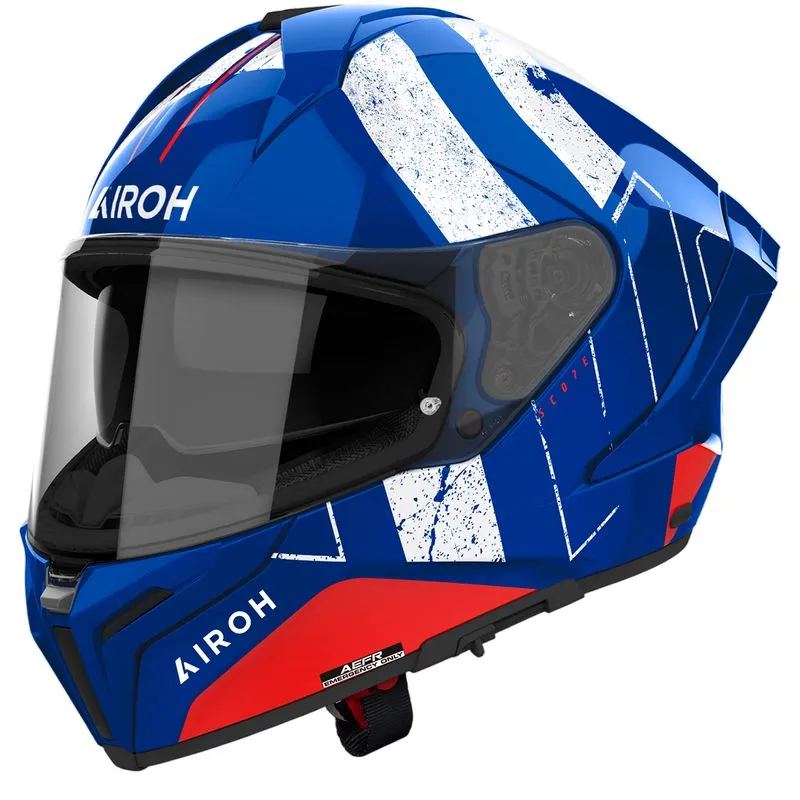 Capacete Airoh Matryx Scope Azul Vermelho 60