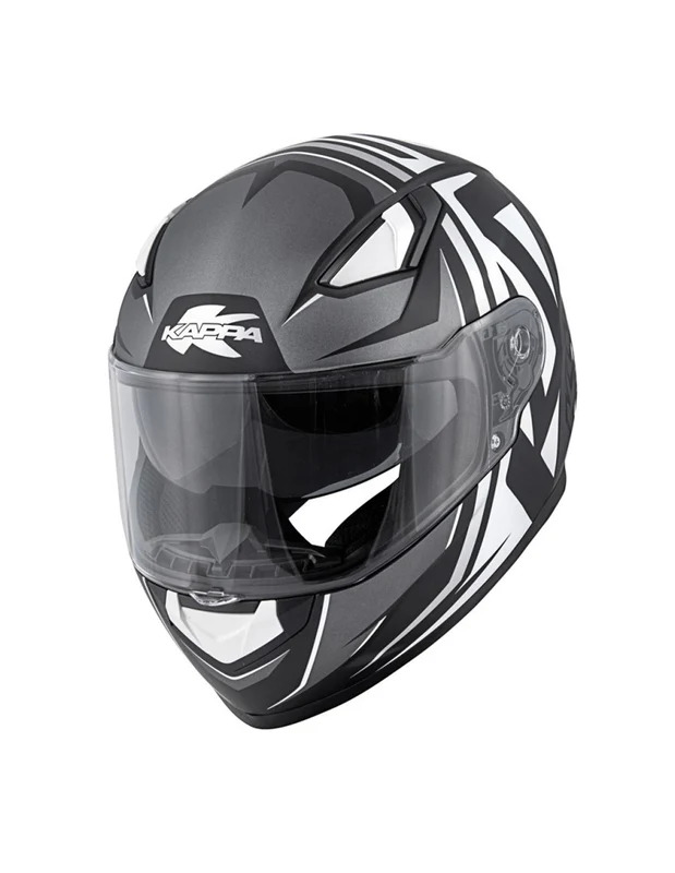 KAPPA KV41 FULL CAPACETE DE MOTO DALLAS.D SIMPLE PRETO MATE TITANIO XS / NEGRO TITANIO