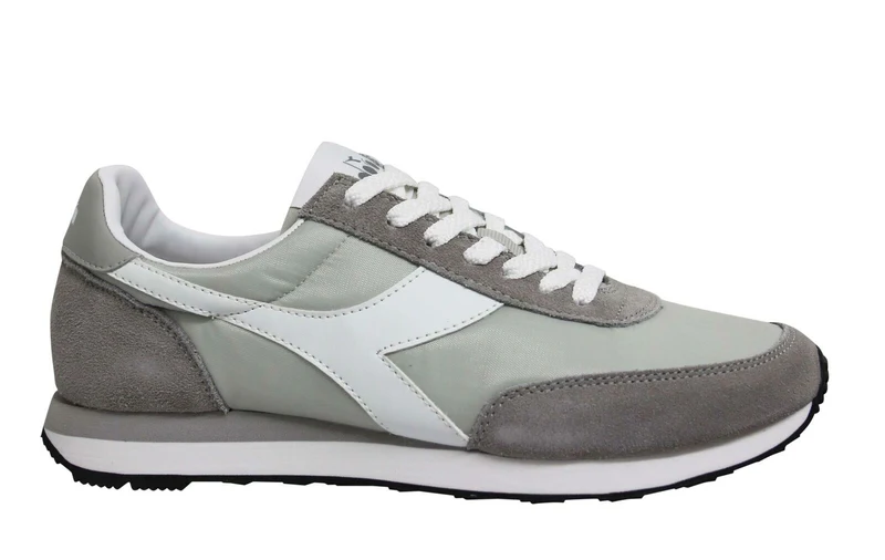 Diadora Heritage Koala Grey Leather Low Lace Up Mens Running Trainers C7576 11.5
