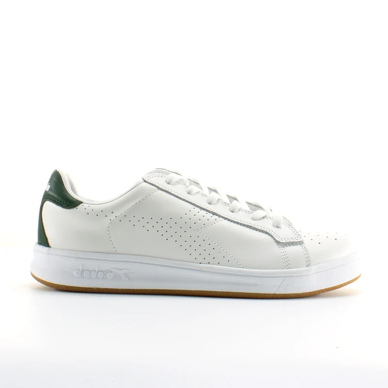 Diadora Martin White Leather Mens Lace Up Trainers C1161 8.5
