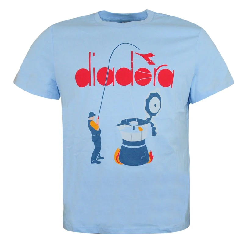 Diadora Branded Mens Blue T-Shirt S