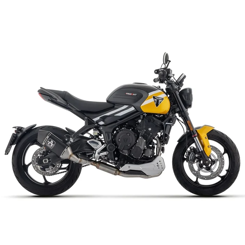 Escape completo Arrow Veloce Triumph Trident 660 25-26 - aluminio negro / carbono