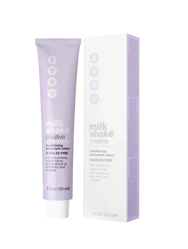 Milk Shake, Creative, SLS/SLES-Free, Permanent Hair Dye, 8.018NA Natural Ash Light Blond, 100 ml
