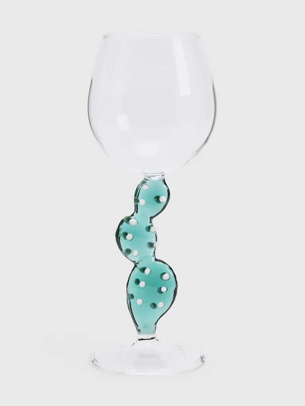 Ichendorf Desert Plants Stemmed Glass O/S / CARIBE BLUE
