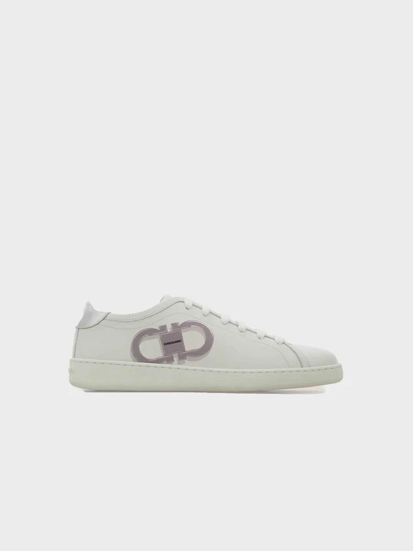 Ferragamo - Women's Double Gancini Sneaker White 3 / 7