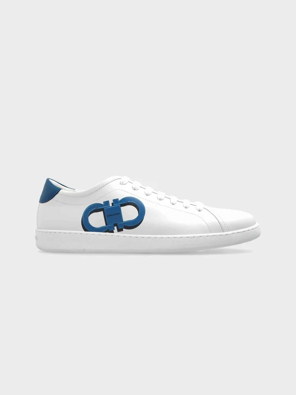 Ferragamo - Men's Double Gancini Sneaker White 2 / 9