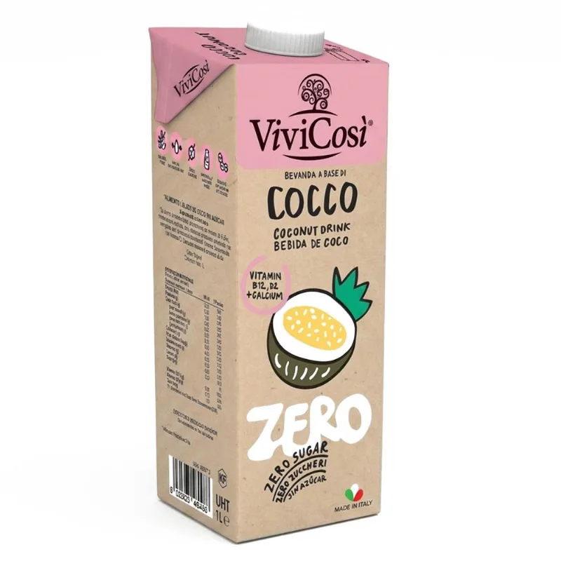 Bebida Vegetal ViviCosí Coco Sin Azúcar y Gluten 1 L