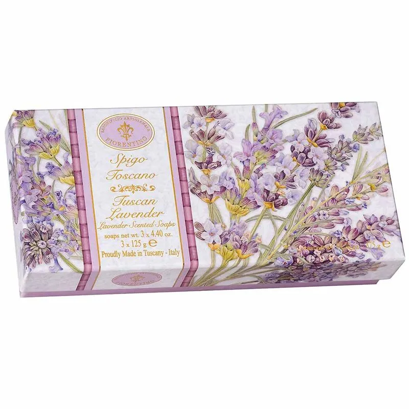 Kit Sabonete Solido Fiorentino Lavanda 3x125g Kit