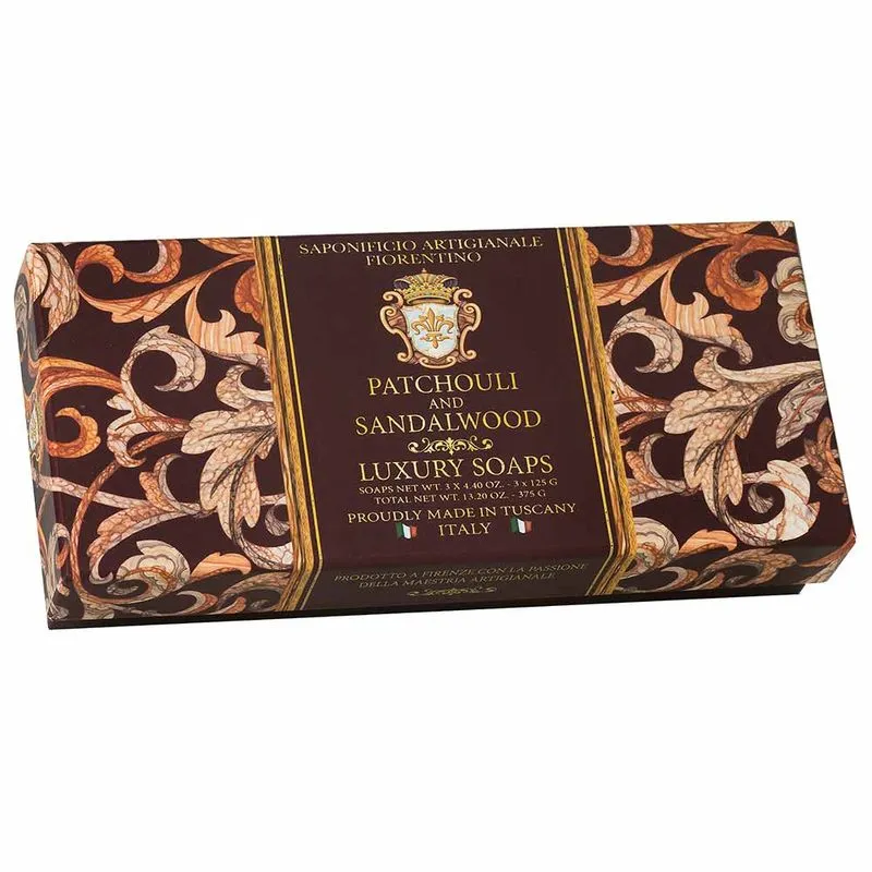 Kit Sabonete Solido Fiorentino Patchouli e Sãmdalo 3x125g Kit