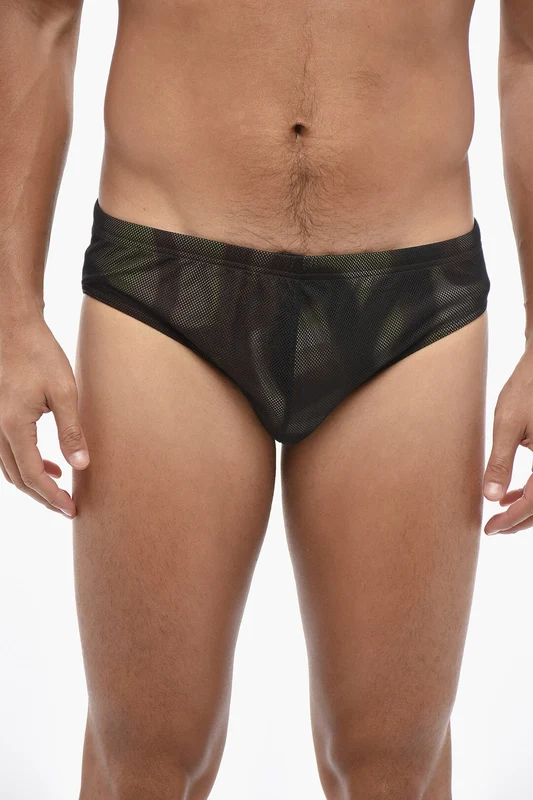 0850~Perforated Camouflage Swim Shorts 50