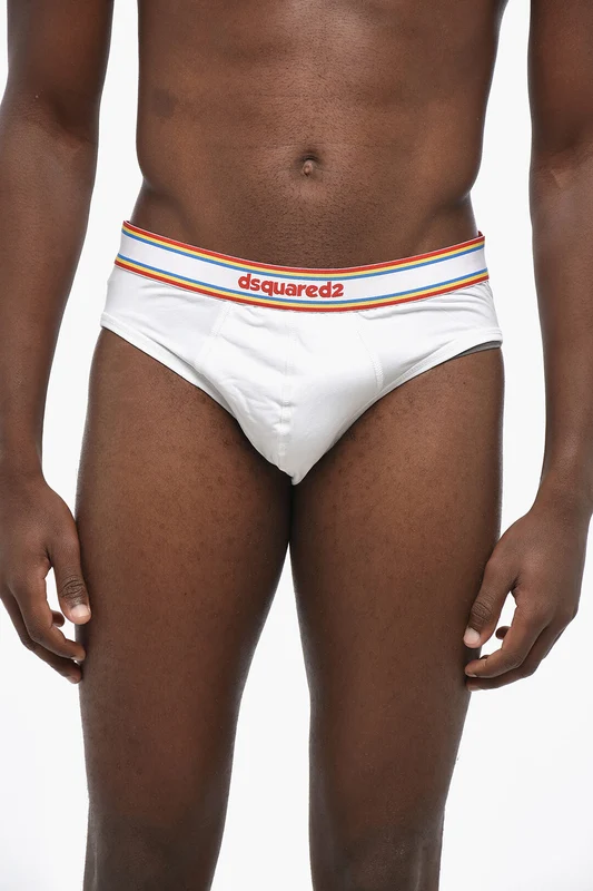 0405~Stretch Cotton Briefs With Contrast Logo Band Xxl