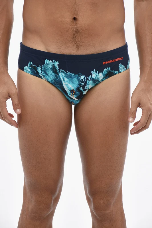 0405~All-Over Surf Print Swim Briefs 50