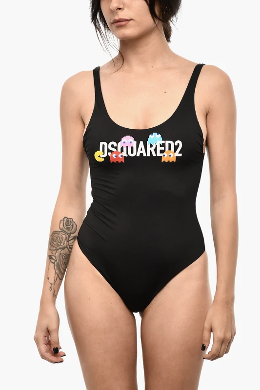 3500~Nylon One-Piece Swimsuit With Front Logo 40