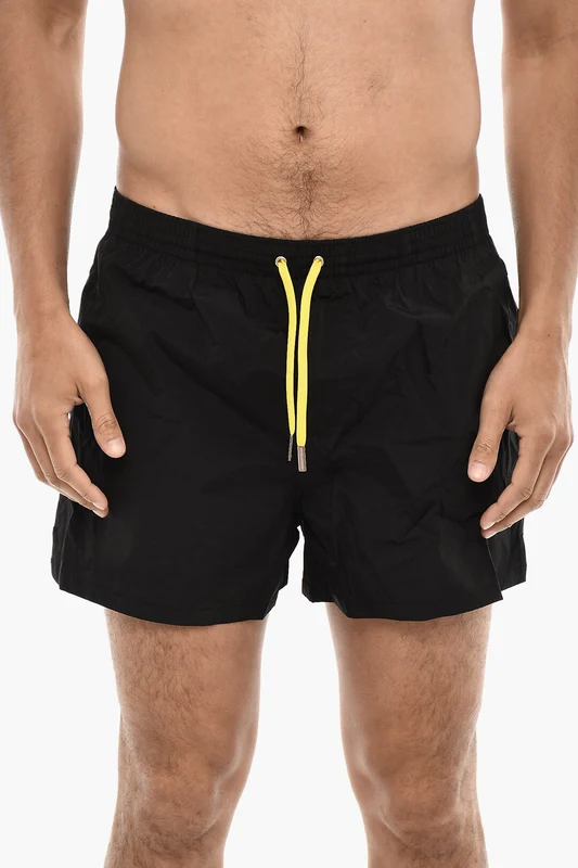 1500~Boxer Swim Trunks PACMAN Printed With Drawstring 46