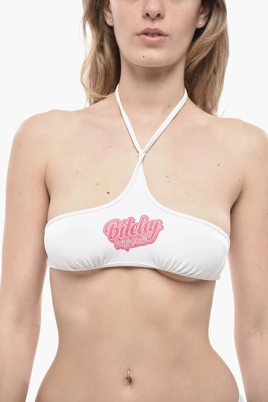 0405~Halterneck Bikini Top with Rhinestones 40
