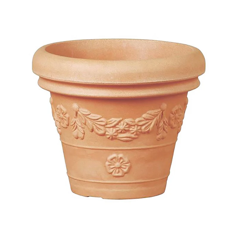 Vaso "Festonato Classic" in plastica da giardino per fiori e piante 40 cm
