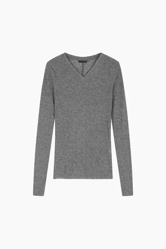 T-shirt scollo a V aderente 42