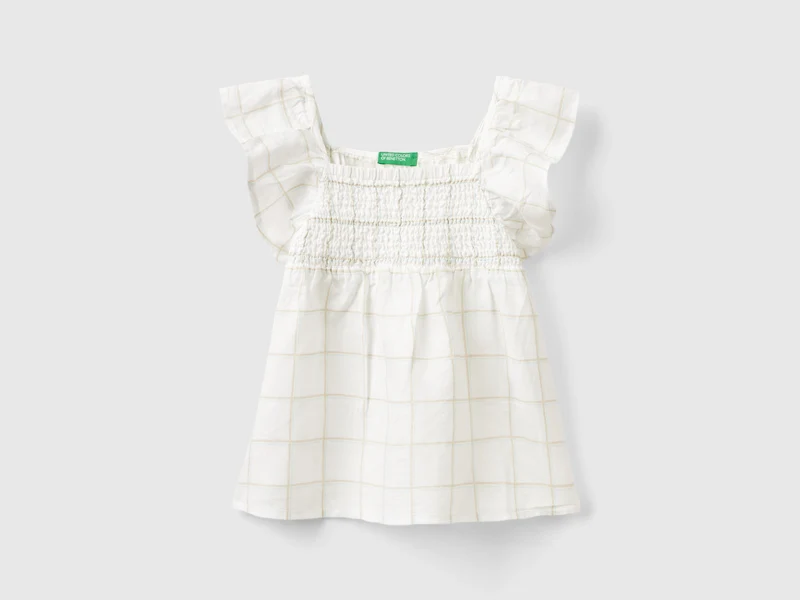 Blusa fantasia in misto lino M